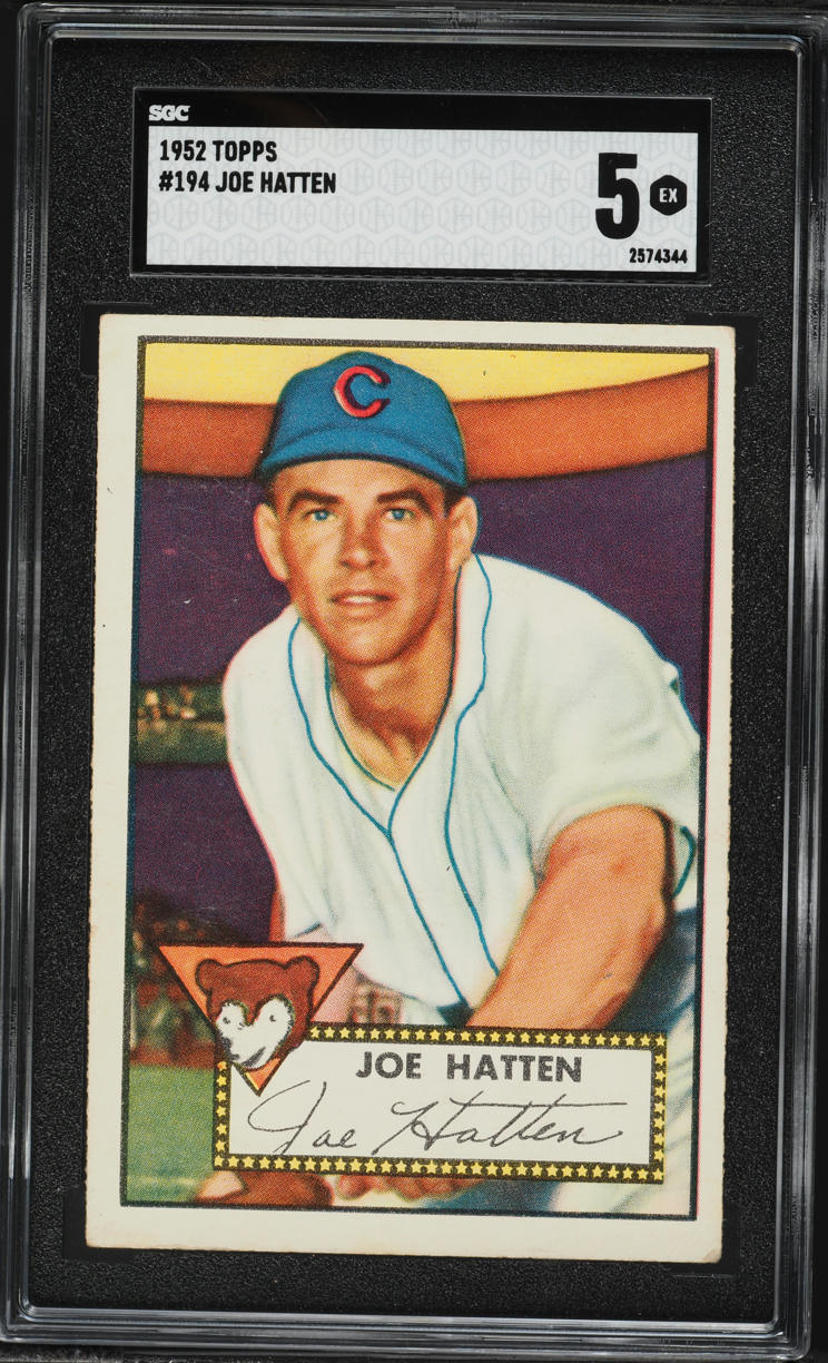 1952 Topps Joe Hatten #194 SGC 5 EX
