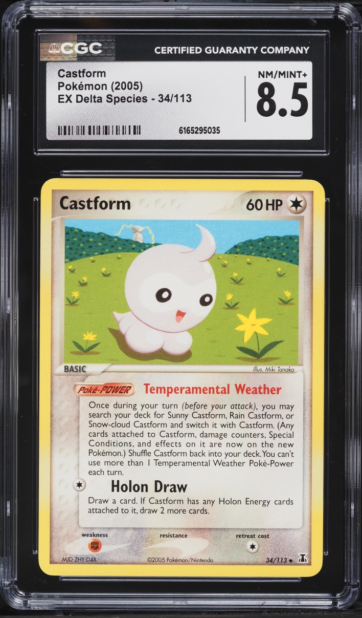 2005 Pokemon Ex Delta Species Castform #34 CGC 8.5 NM-MT+