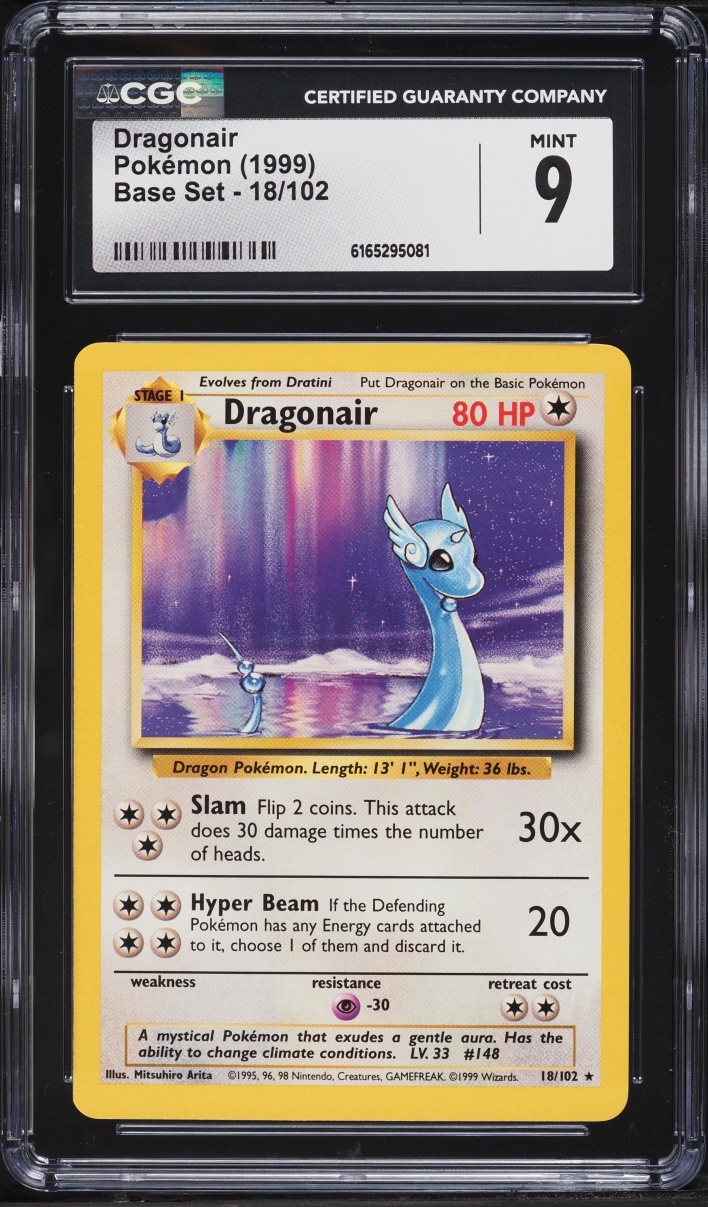 1999 Pokemon Base Set Dragonair #18 CGC 9 MINT