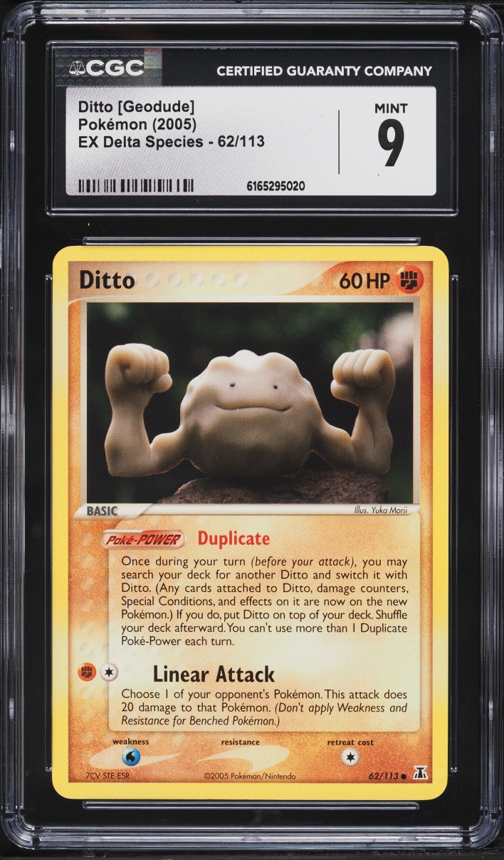 2005 Pokemon EX Delta Species Ditto Geodude #62 CGC 9 MINT