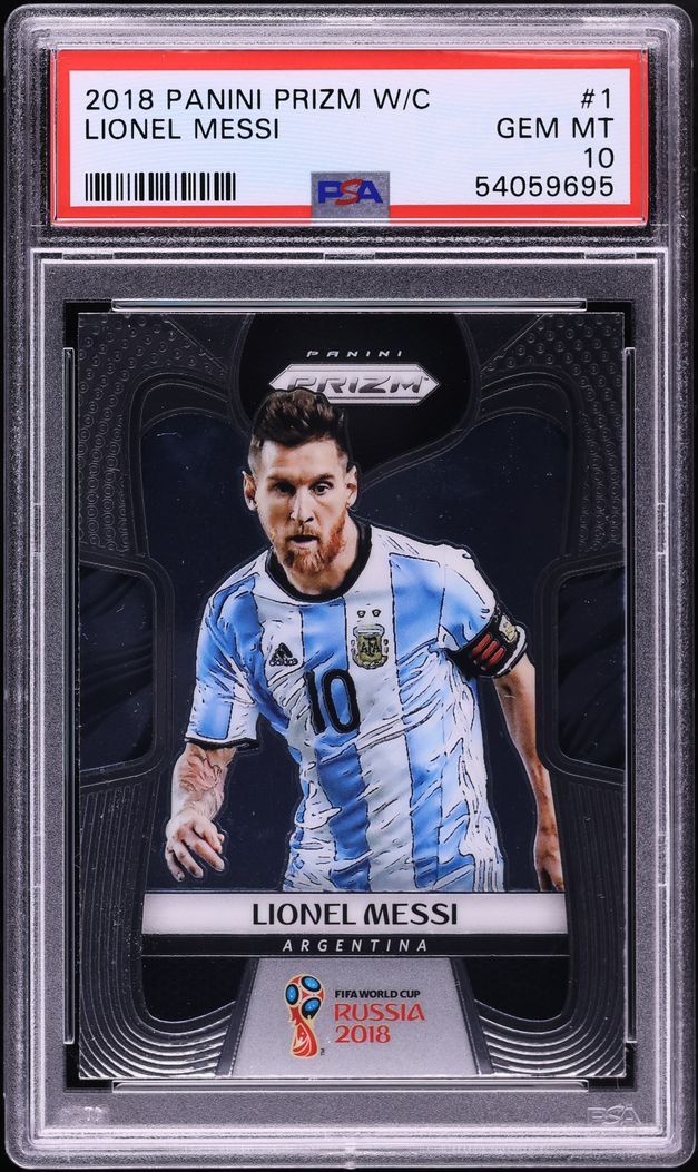 2018 Panini Prizm World Cup Lionel Messi #1 PSA 10 GEM MINT