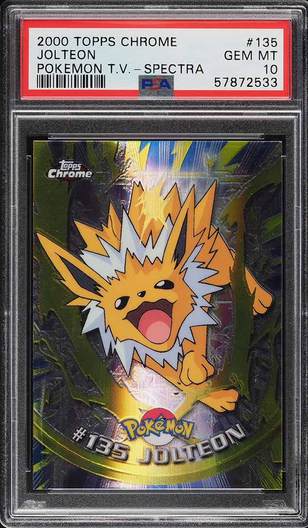 2000 Topps Chrome Pokemon Series 2 Spectra Jolteon #135 PSA 10 GEM MINT