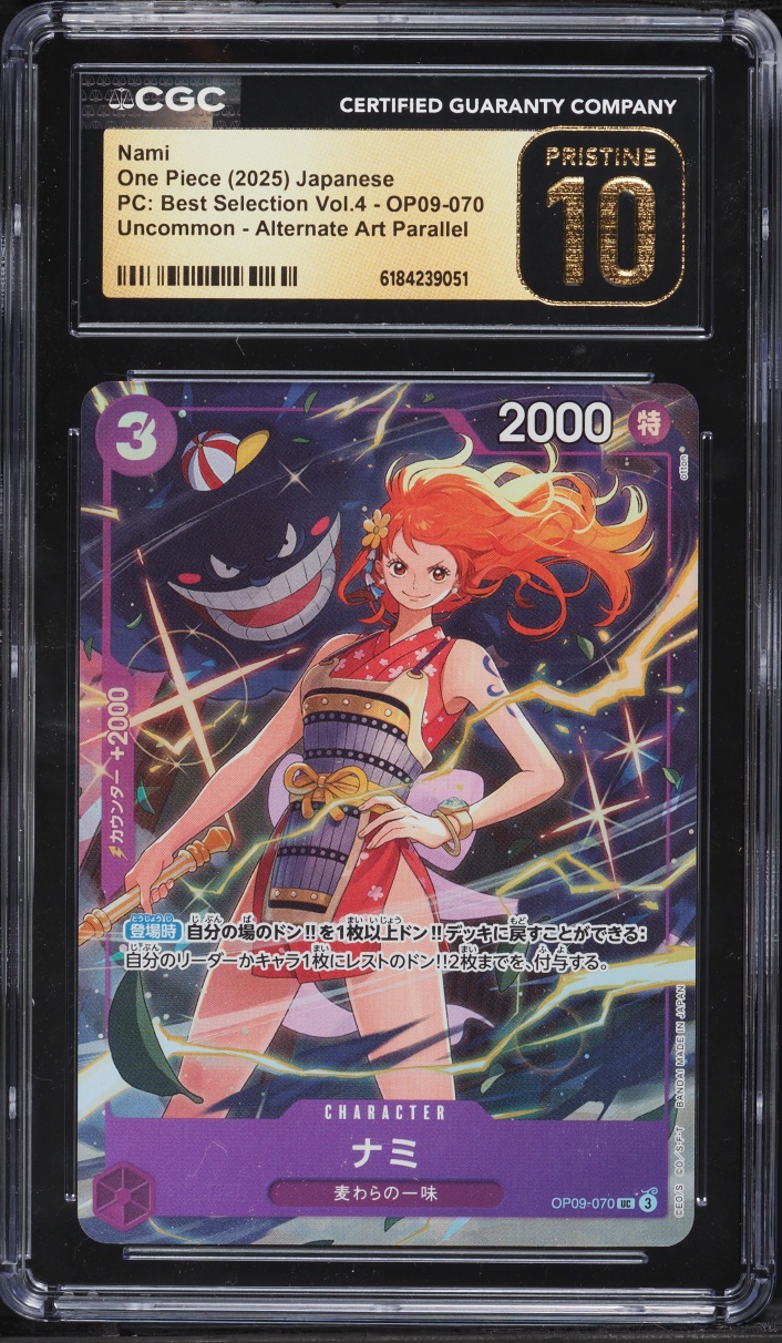 2025 One Piece Japanese Premium Best Selection Vol.4 Alt Art Nami #OP09-070 CGC 10 PRISTINE