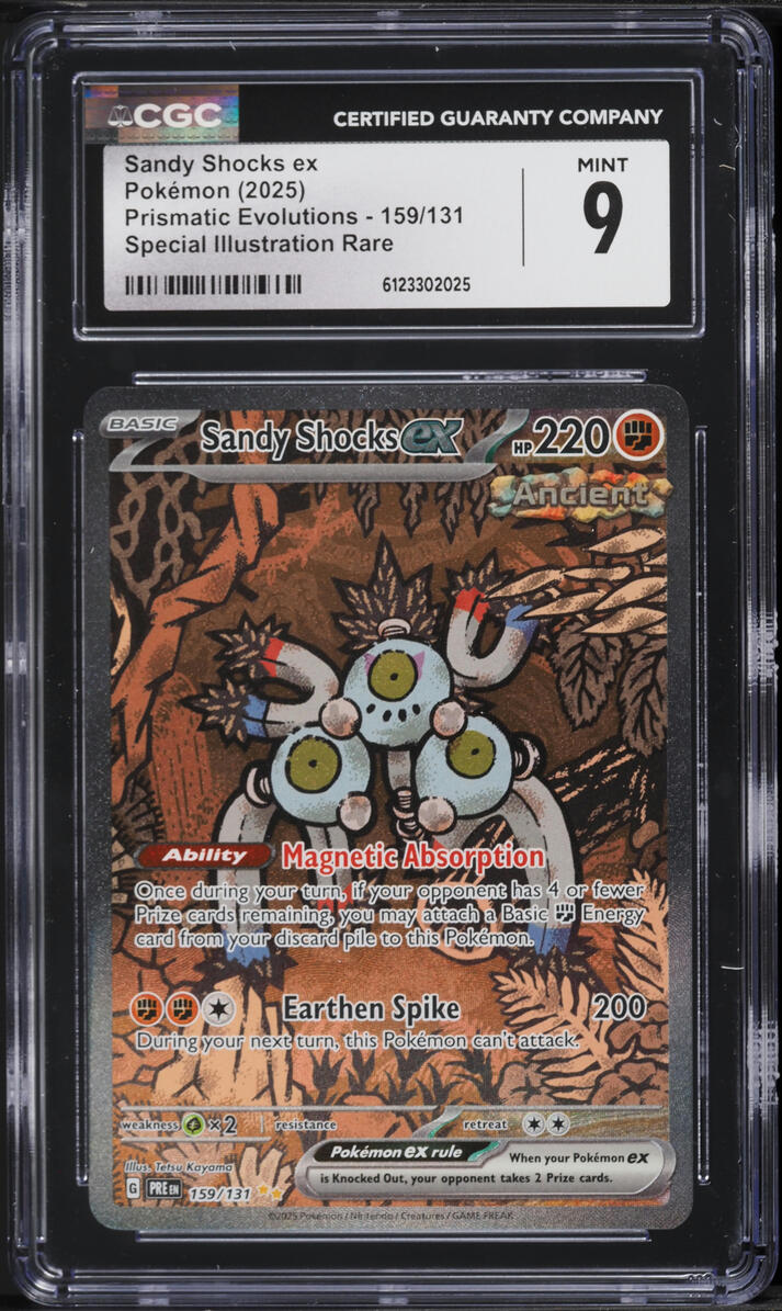 2025 Pokemon Scarlet & Violet Prismatic Evolutions SIR Sandy Shocks ex #159 CGC 9 MINT