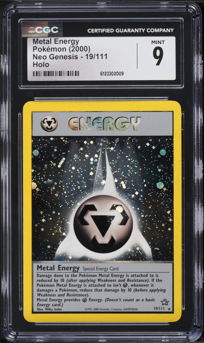 2000 Pokemon Neo Genesis Holo Metal Energy #19 CGC 9 MINT