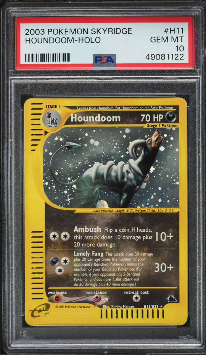 2003 Pokemon Skyridge Holo Houndoom #H11 PSA 10 GEM MINT