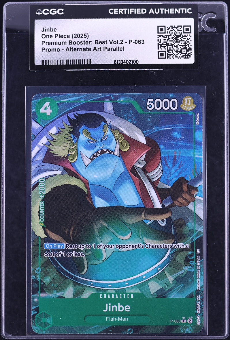 2025 One Piece Premium Booster: Best Vol.2 Alt Art Jinbe #P-063 CGC ...