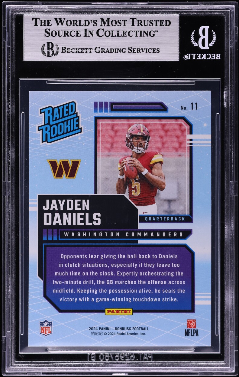 2024 Donruss Retro Jayden Daniels ROOKIE #11 BGS 9 MINT