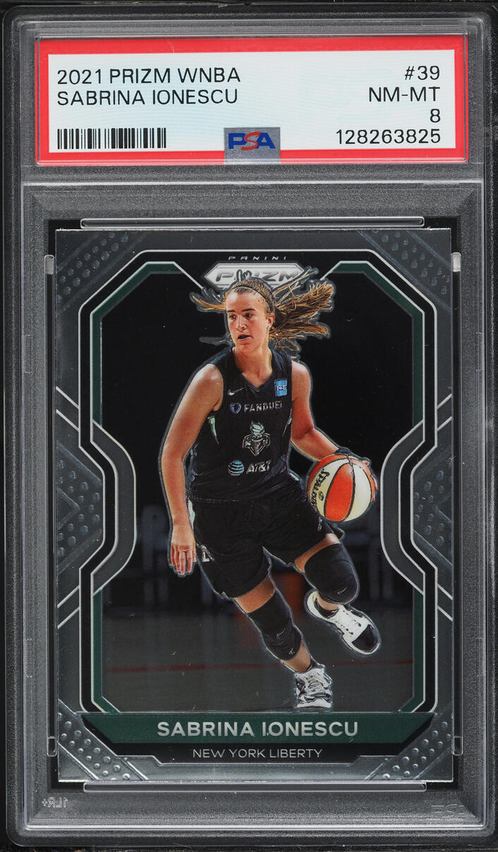 2021 Panini Prizm WNBA Sabrina Ionescu #39 PSA 8 NM-MT