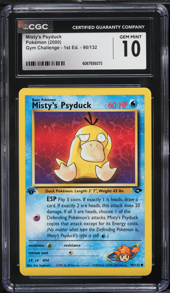 2000 Pokemon Gym Challenge 1st Edition Misty's Psyduck #90 CGC 10 GEM MINT