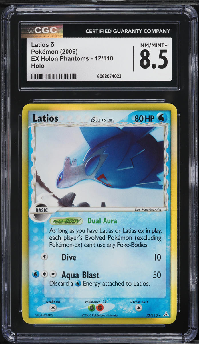 2006 Pokemon EX Holon Phantoms Holo Latios #12 CGC 8.5 NM-MT+
