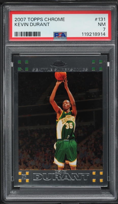 2007 Topps Chrome Kevin Durant ROOKIE #131 PSA 10 GEM MINT on