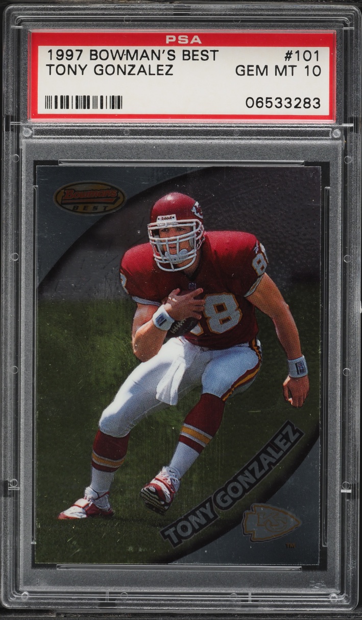1997 Bowman's Best Tony Gonzalez ROOKIE #101 PSA 10 GEM MINT