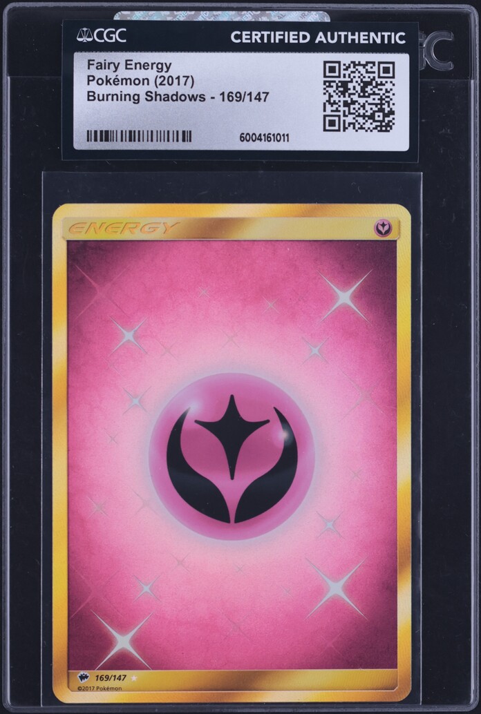 2017 Pokemon Sun & Moon Burning Shadows Fairy Energy #169 CGC AUTH