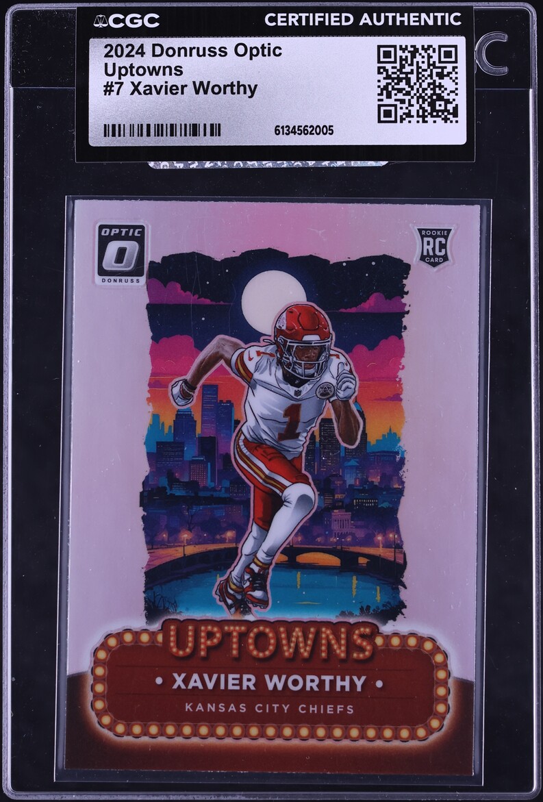 2024 Donruss Optic Uptowns Xavier Worthy ROOKIE #7 CGC AUTH