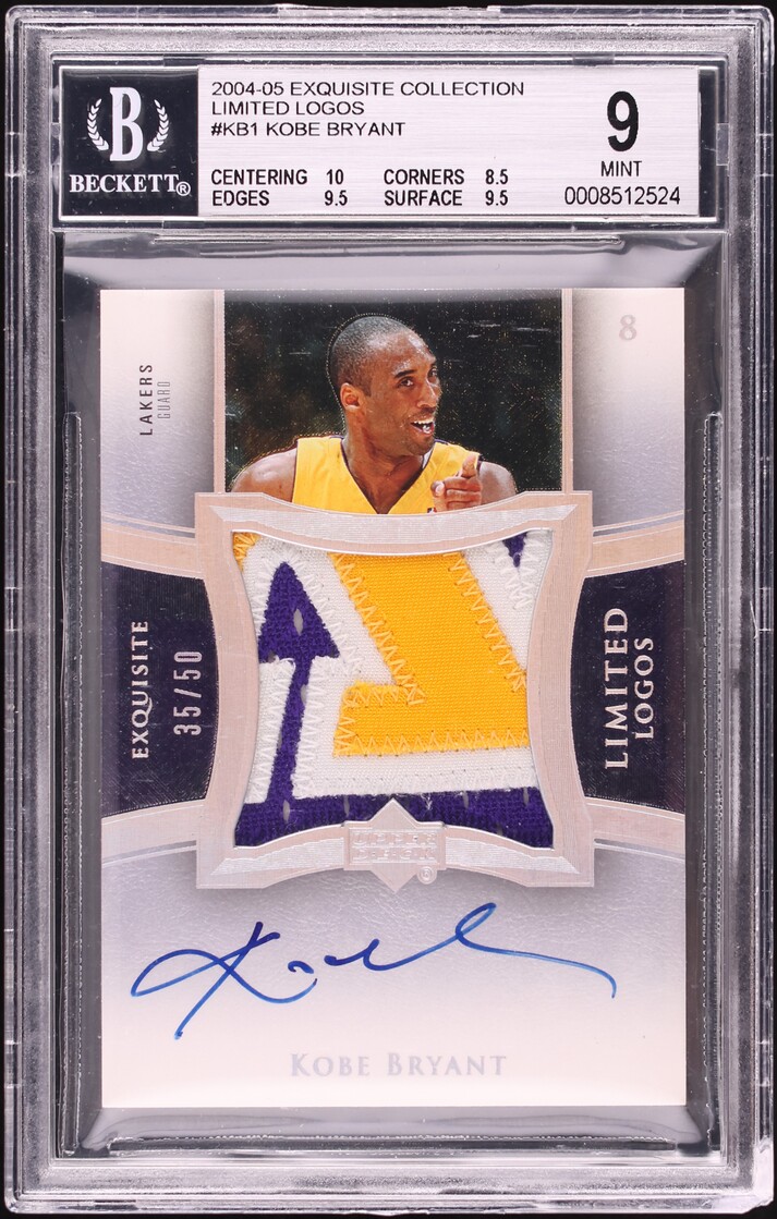 2004 Exquisite Collection Limited Logos Kobe Bryant PATCH AUTO /50