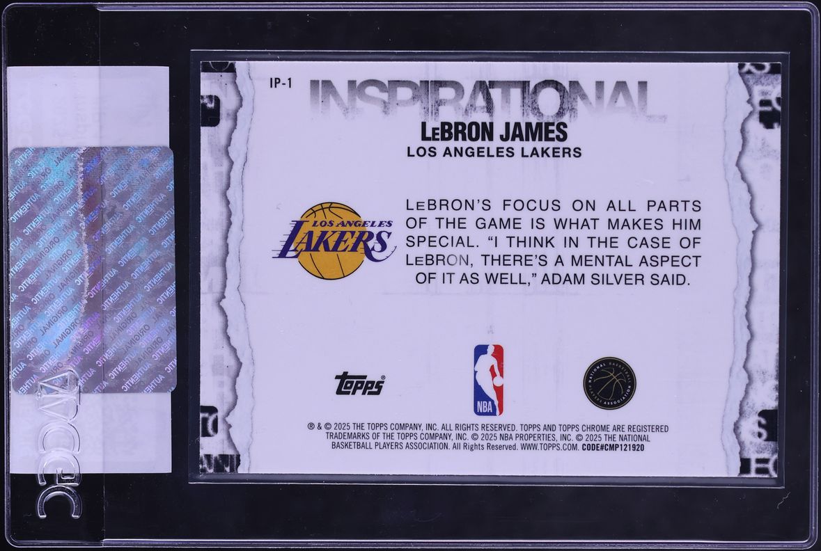 2025 Topps Chrome Inspirational LeBron James #IP-1 CGC AUTH
