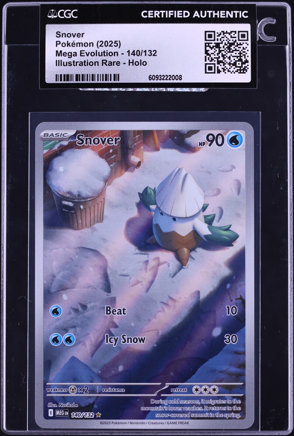 2025 Pokemon Mega Evolution IR Snover #140 CGC AUTH on Fanatics Collect