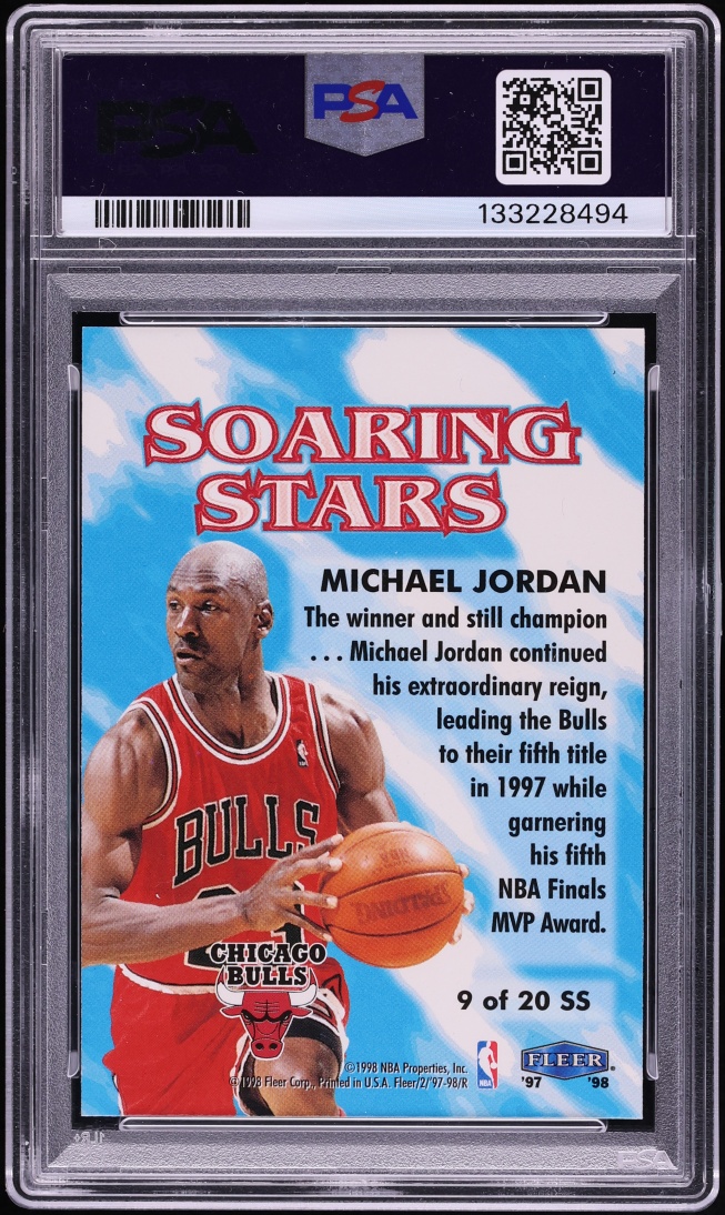 1997 Fleer Soaring Stars Michael Jordan #9 PSA 9 MINT