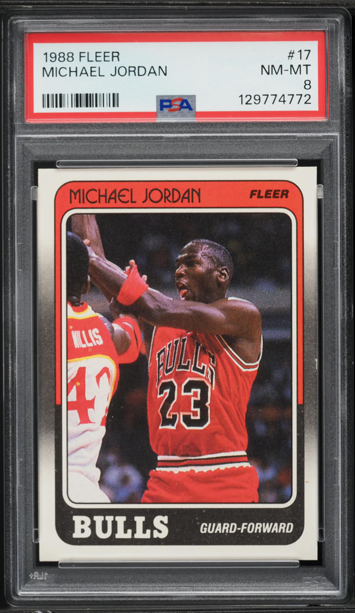 1988 Fleer Basketball Michael Jordan #17 PSA 8 NM-MT