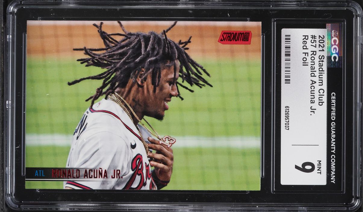 2021 Stadium Club Red Foil Ronald Acuna Jr. #57 CGC 9 MINT