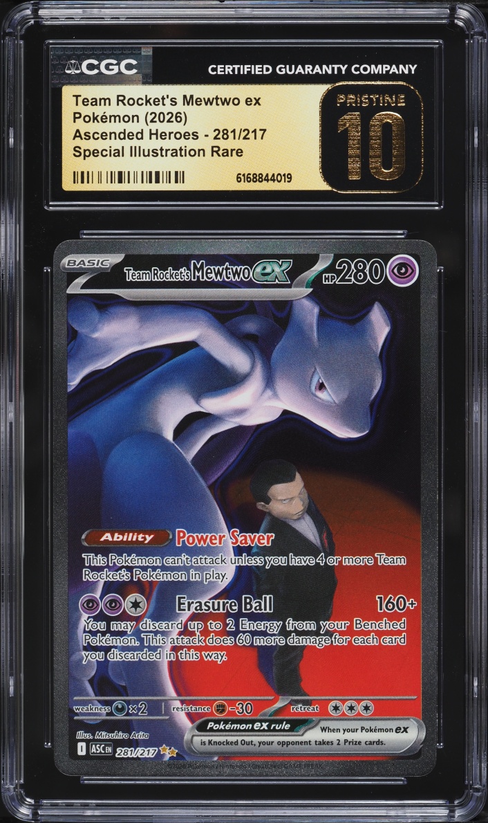 2026 Pokemon Mega Evolution Ascended Heroes SIR Team Rocket's Mewtwo Ex #281 CGC 10 PRISTINE