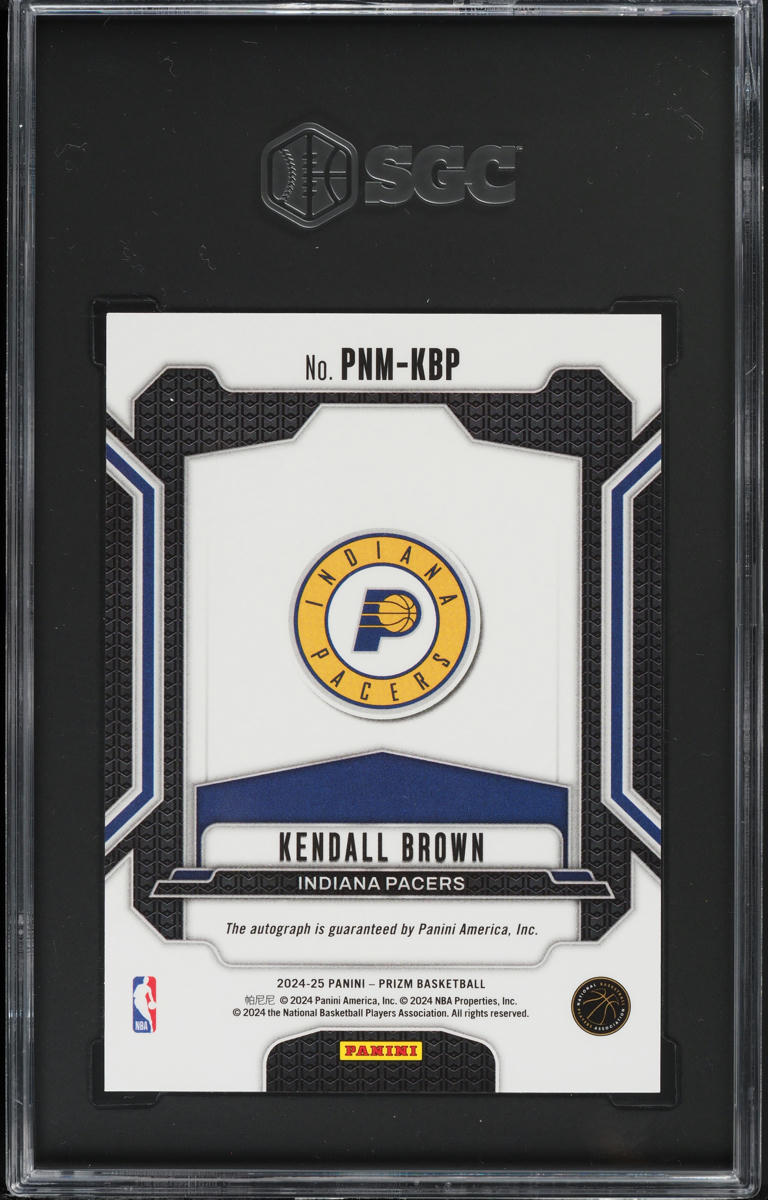 2024 Panini Prizm Penmanship Kendall Brown AUTO #PNM-KBP SGC 9.5 MINT+