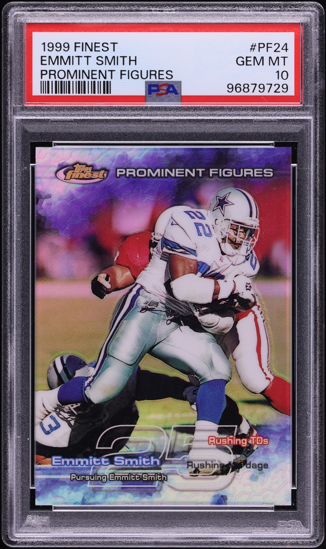 1999 Finest Prominent Figures Emmitt Smith 1/25 #PF24 PSA 10 GEM MINT