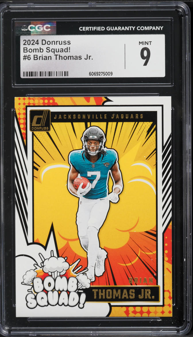 2024 Donruss Bomb Squad! Brian Thomas Jr. ROOKIE #6 CGC 9 MINT