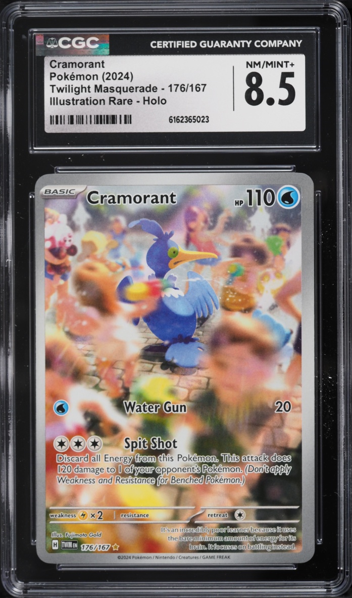 2024 Pokemon Scarlet & Violet Twilight Masquerade IR Cramorant #176 CGC 8.5 NM-MT+