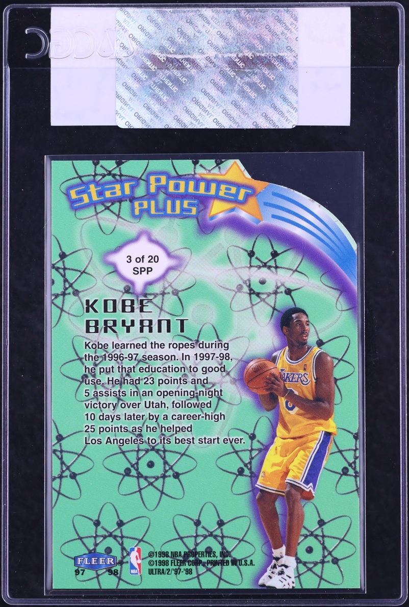 1997 Ultra Star Power Plus Die-Cut Kobe Bryant #3SPP CGC AUTH