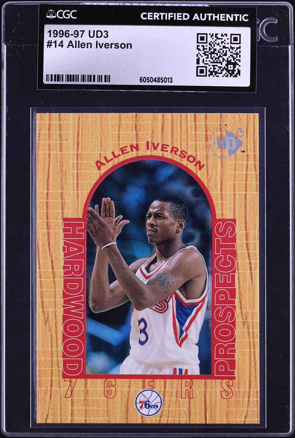 1996 UD3 Basketball Allen Iverson ROOKIE #14 CGC AUTH