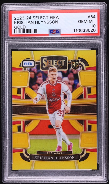 2023 Select FIFA Terrace Gold Kristian Hlynsson ROOKIE /10 #54 PSA 10 GEM MINT - Photo 1