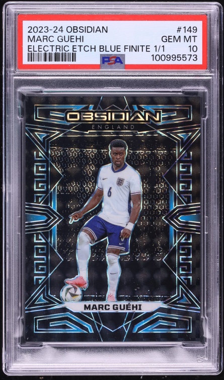 2023 Panini Obsidian Electric Etch Blue Finite Marc Guehi 1/1 #149 PSA 10 GEM MINT - Photo 1
