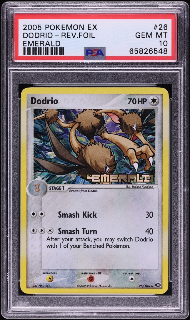 2005 Pokemon EX Emerald Reverse Holo Dodrio #26 PSA 10 GEM MINT