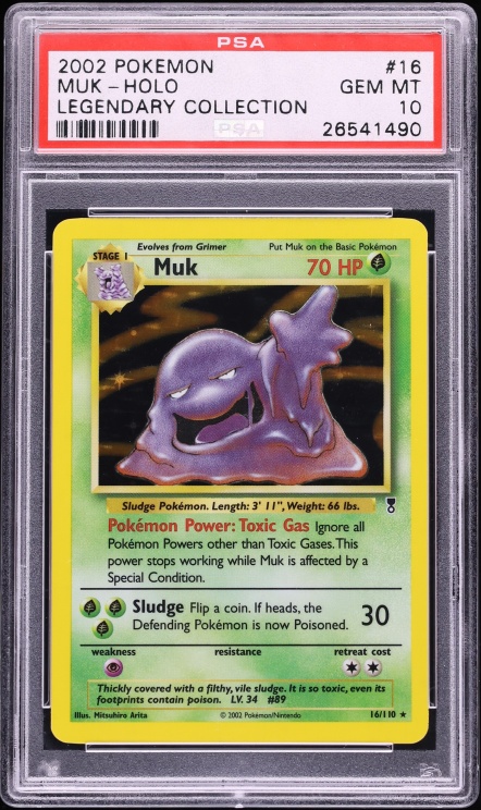 2002 Pokemon Legendary Collection Holo Muk #16 PSA 10 GEM MINT