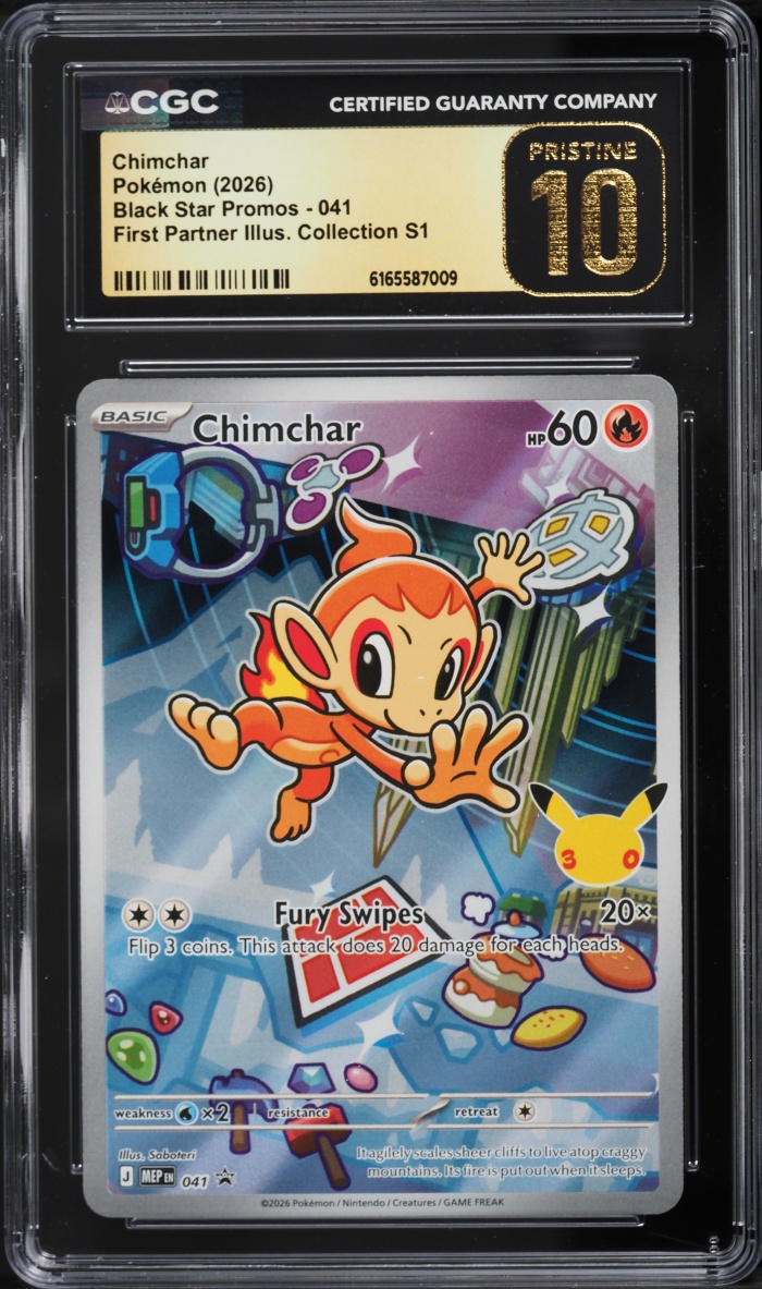 2026 Pokemon Mega Promo First Partner Illustration Full Art Chimchar ...