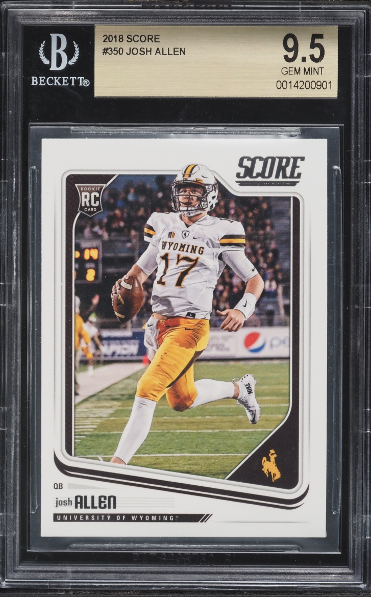 2018 Score Football Josh Allen ROOKIE #350 BGS 9.5 GEM MINT