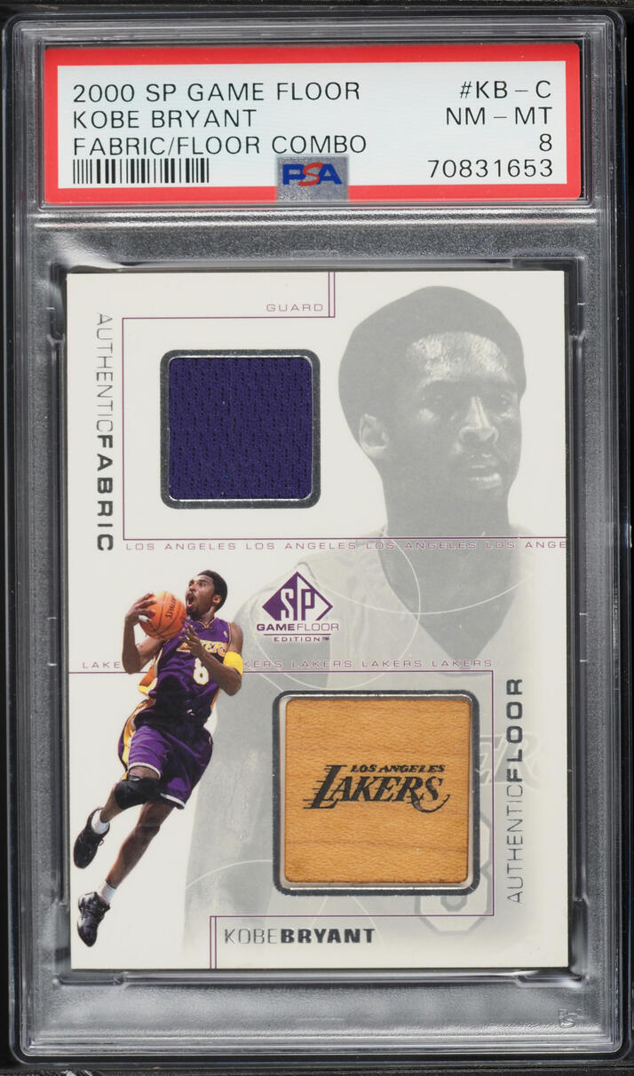 2000 SP Game Floor Fabric Floor Combo Kobe Bryant PATCH #KB-C PSA 8 NM-MT - Photo 1
