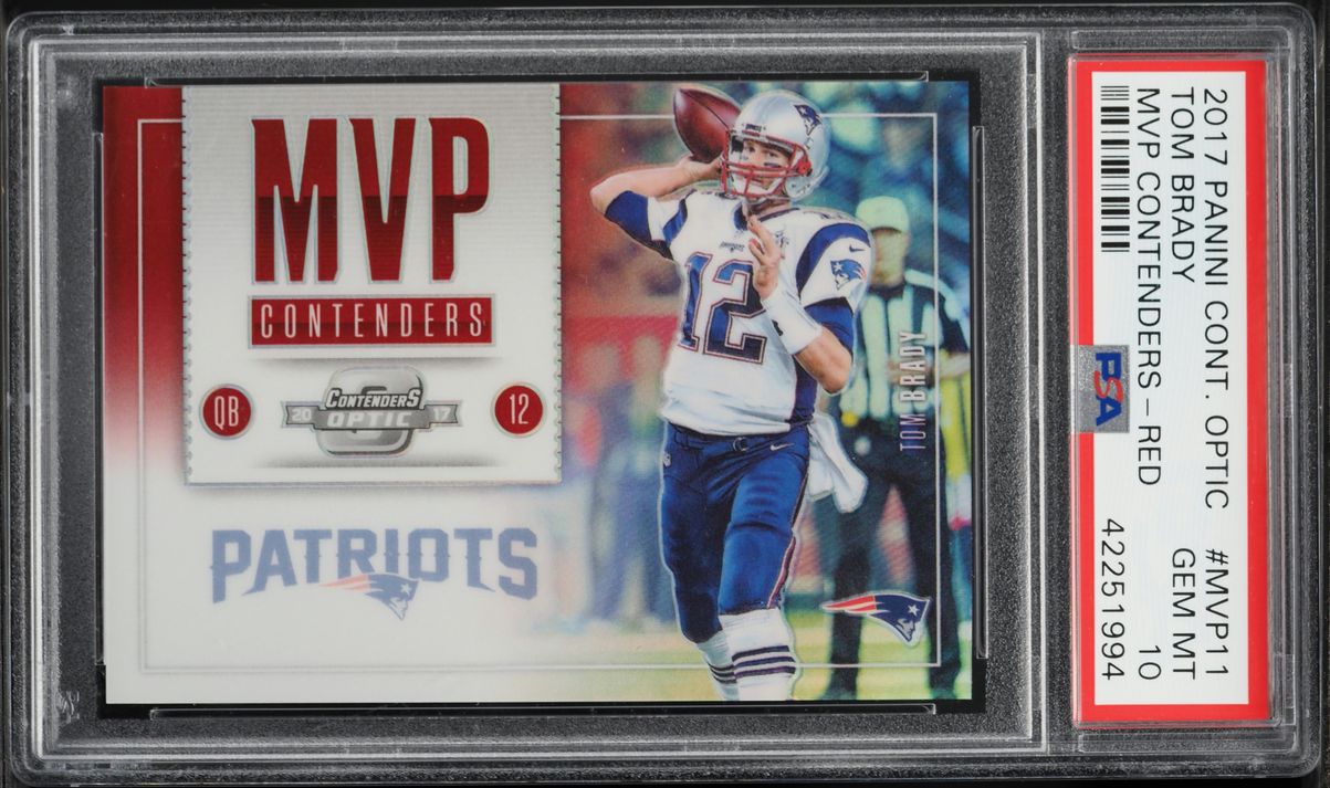 2017 Panini Contenders Optic MVP Red Tom Brady /25 #MVP11 PSA 10 GEM MINT - Photo 1