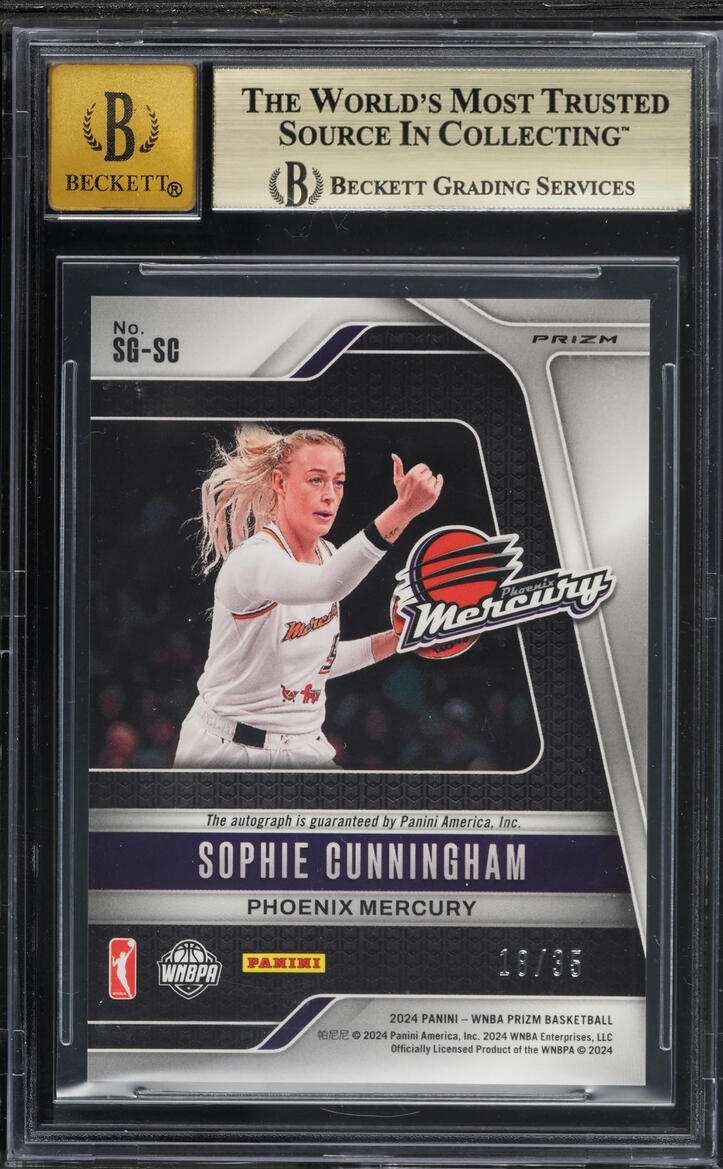 2024 Panini Prizm WNBA Teal Sophie Cunningham AUTO /35 #SG-SC BGS 9.5 GEM MINT - Photo 2