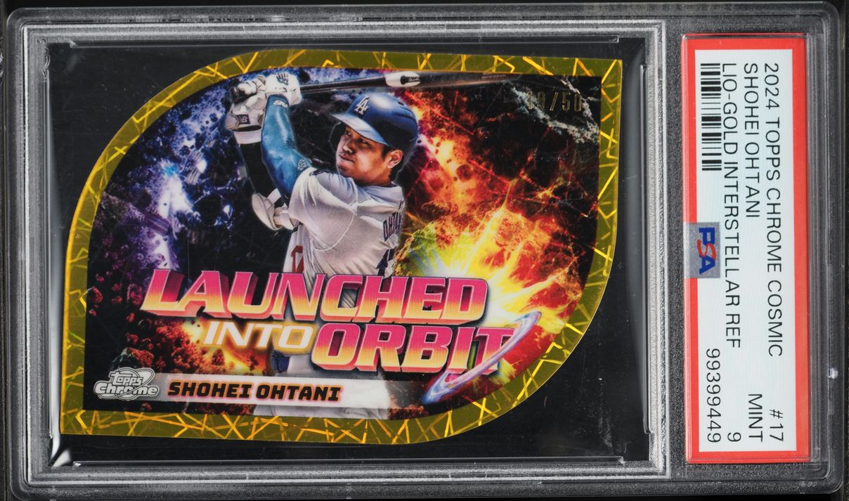 2024 Topps Chrome Cosmic Launched Into Orbit Gold Interstellar Ref Shohei Ohtani /50 PSA 9 - Photo 1