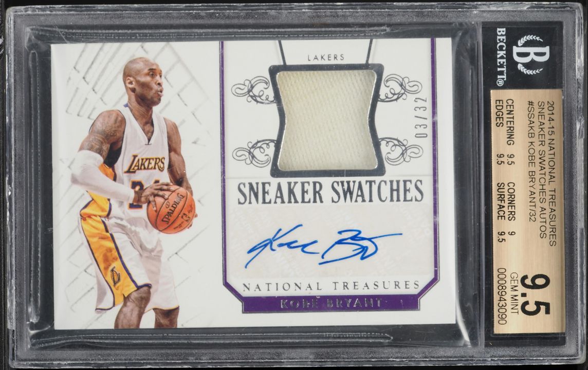 2014 National Treasures Sneaker Swatches Kobe Bryant PATCH AUTO /32 #SSA-KB BGS 9.5 GEM MINT - Photo 1
