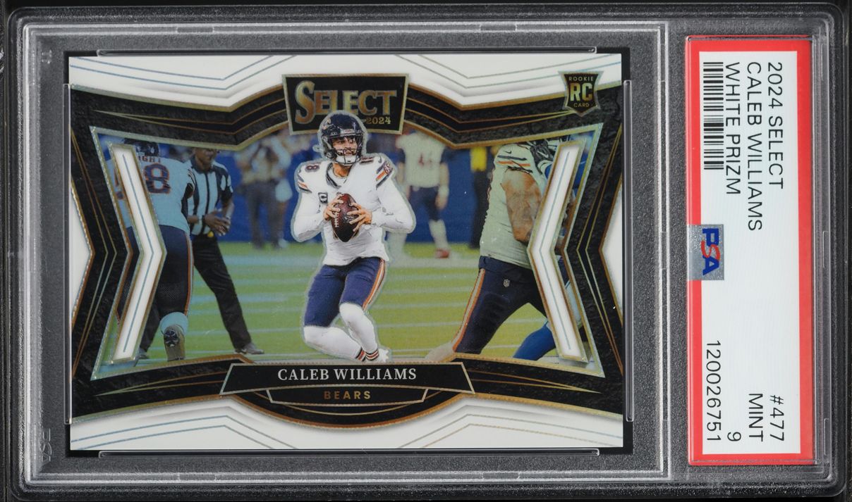 2024 Select Field Level White Prizm Caleb Williams ROOKIE /35 #477 PSA 9 MINT - Photo 1
