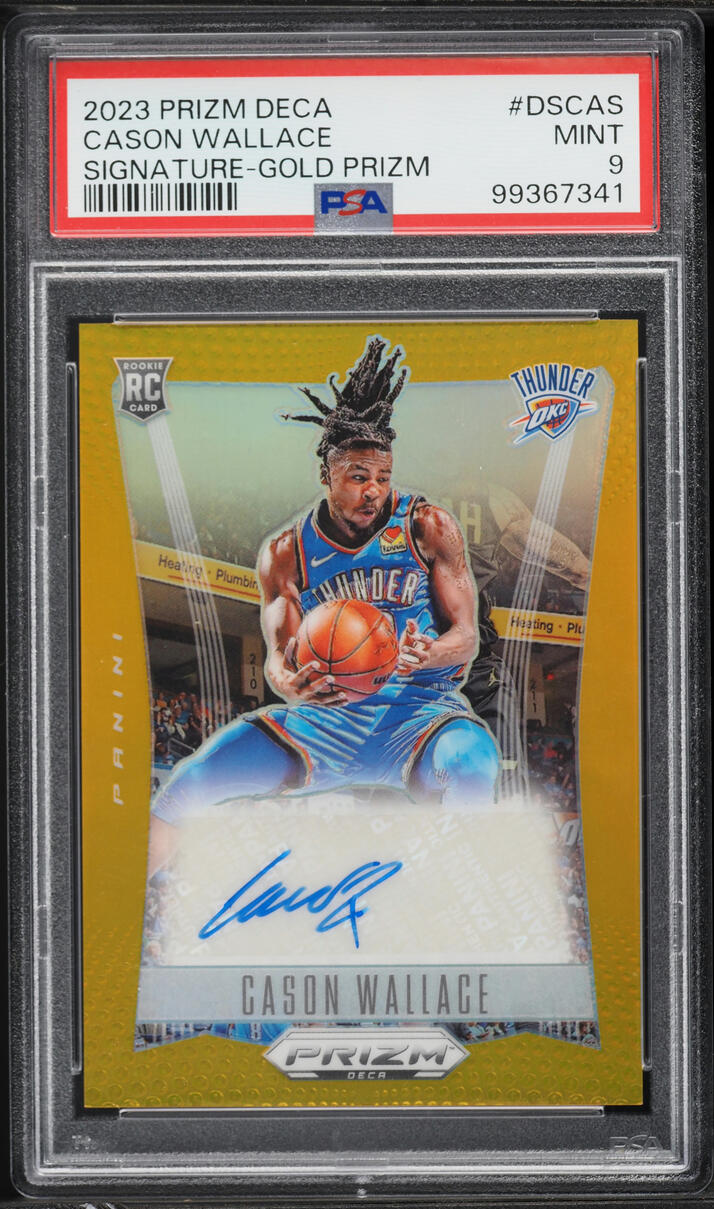 2023 Panini Prizm Deca Gold Cason Wallace ROOKIE AUTO 10/10 #DS-CAS PSA 9 MINT - Photo 1