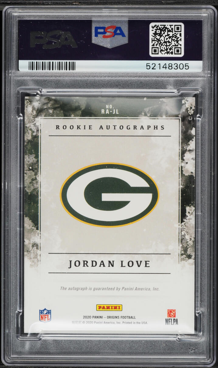 2020 Panini Origins Jordan Love ROOKIE AUTO #RA-JL PSA 10 GEM MINT - Photo 2