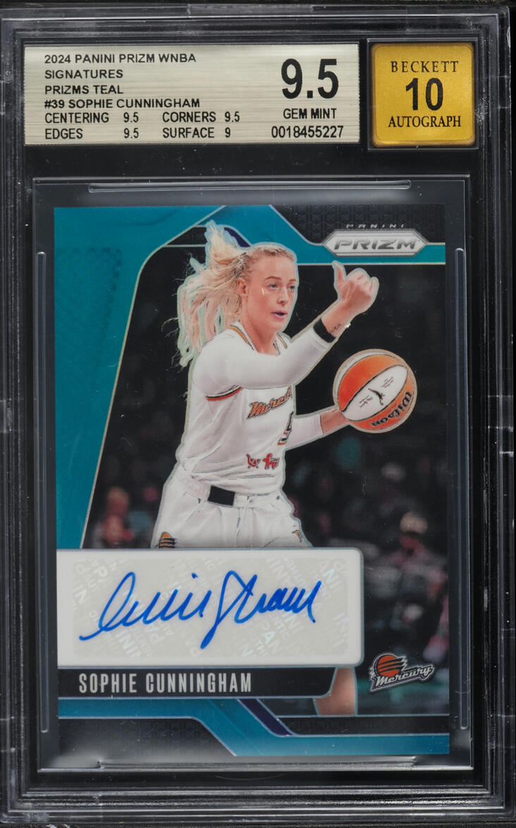 2024 Panini Prizm WNBA Teal Sophie Cunningham AUTO /35 #SG-SC BGS 9.5 GEM MINT - Photo 1