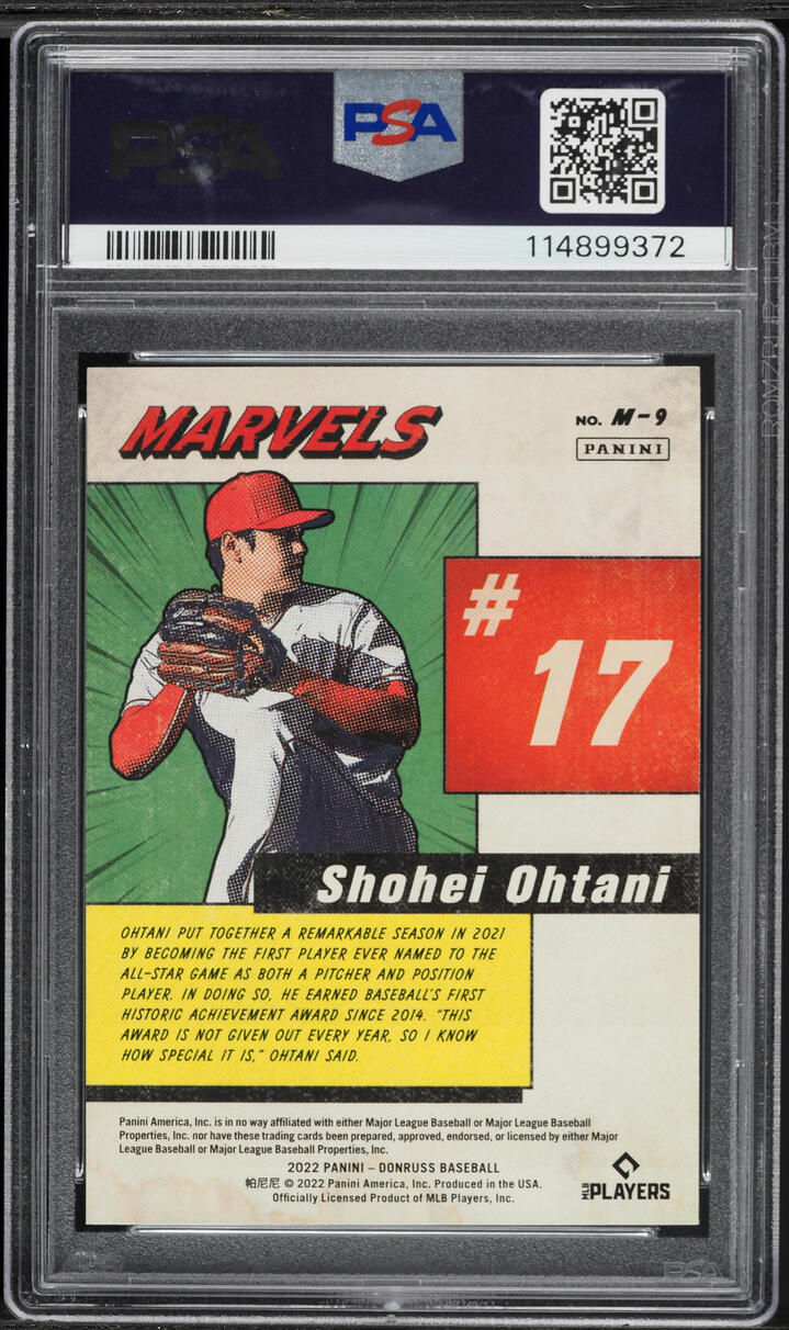 2022 Donruss Marvels Diamond Shohei Ohtani #M-9 PSA 10 GEM MINT - Photo 2