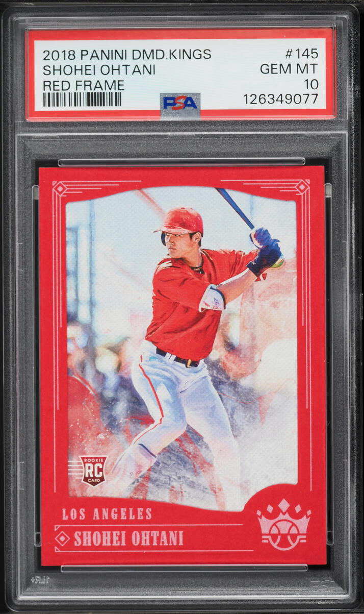 2018 Panini Diamond Kings Red Frame Shohei Ohtani ROOKIE #145 PSA 10 GEM MINT - Photo 1