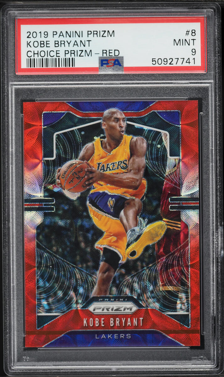 2019 Panini Prizm Choice Red Kobe Bryant /88 #8 PSA 9 MINT - Photo 1